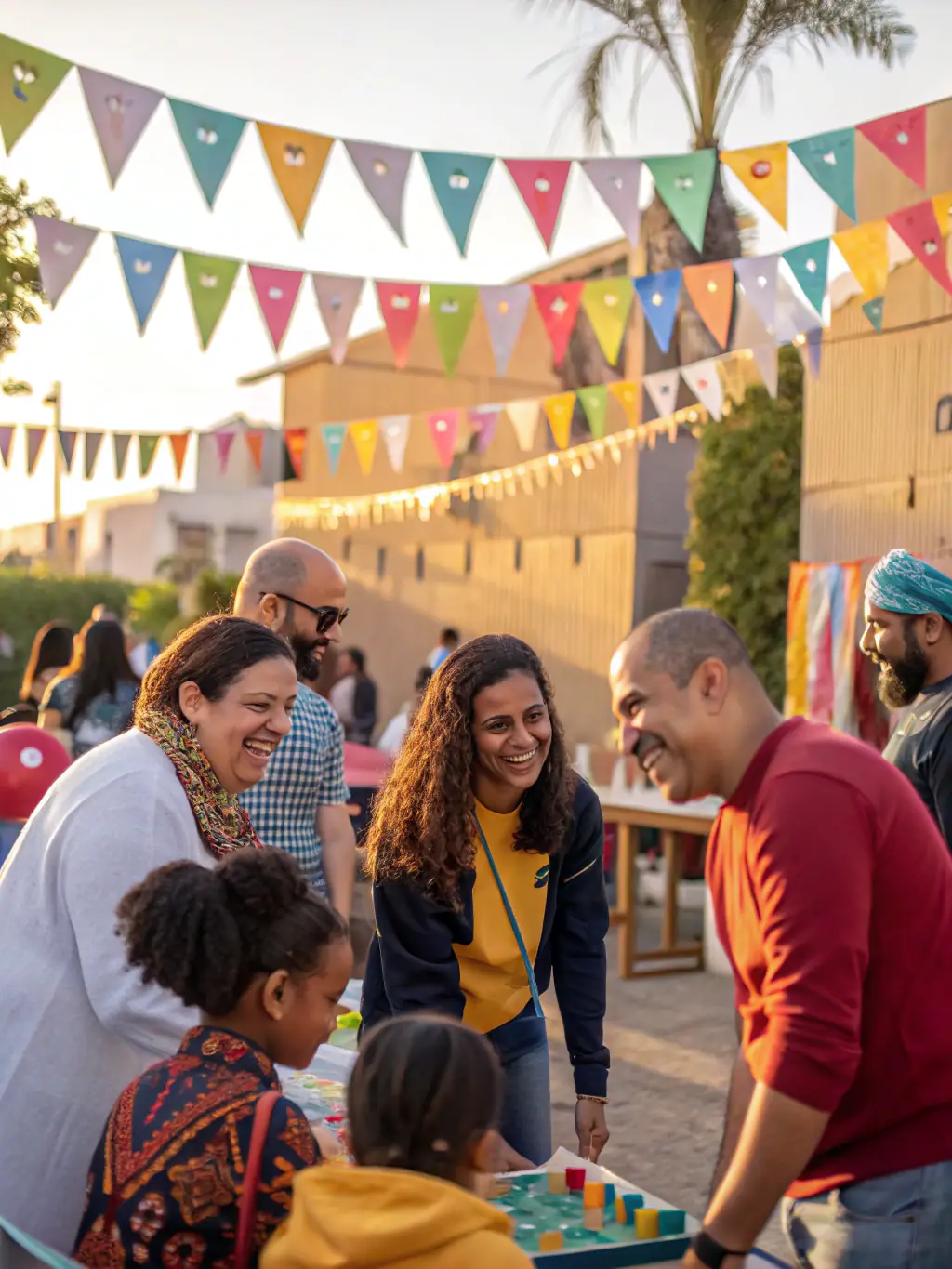 A group of young people participating in a community event, showcasing their involvement and the organization's commitment to fostering community bonds through inclusive activities.